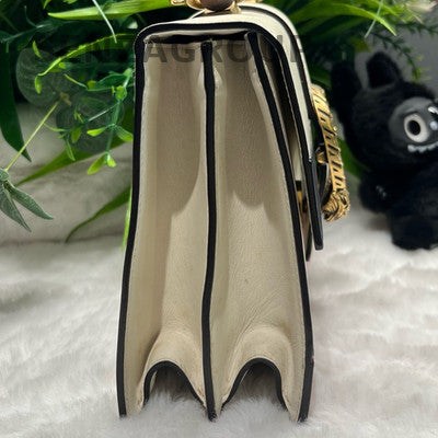 Gucci Dionysus Bamboo Shoulder Bag White Gold Hardware Women's Fashion