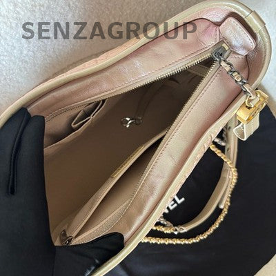 Chanel Gabrielle Hobo Bag Medium Size Pink Gold Hardware Chain Strap