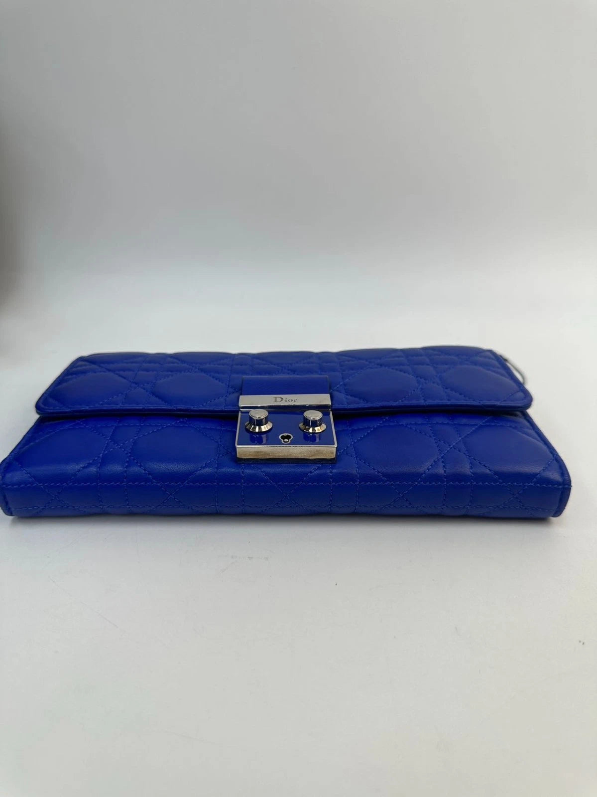 SJ0001 KY02598 Christian Dior Cannage Quilted Calfskin Clutch