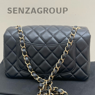 Chanel Classic Flap Mini Black Gold Chain Shoulder Crossbody Bag