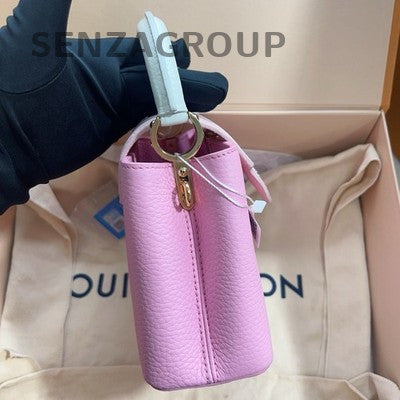 Louis Vuitton Capucines Mini Pink Gold Handbag Shoulder Bag Women Fashion