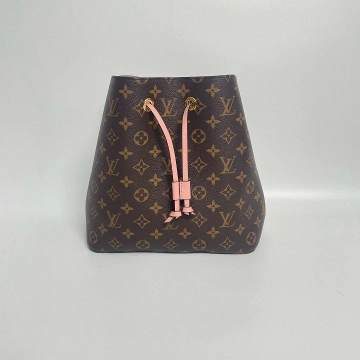 Louis Vuitton Canvas Neonoe Pink Bucket Bag For Women