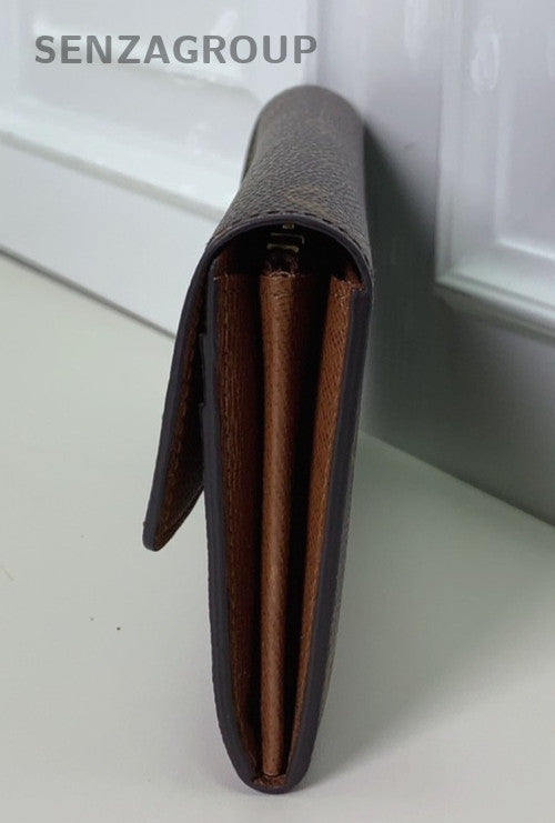 Louis Vuitton Monogram Classic Flap Wallet Brown