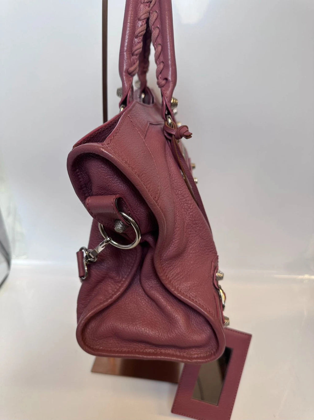 SJ0001 Balenciaga Classic City Handbag Burgundy Deep Plum