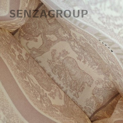 Dior Book Tote Pink Zoo Embroidery Large Tote Bag Women's Handbag