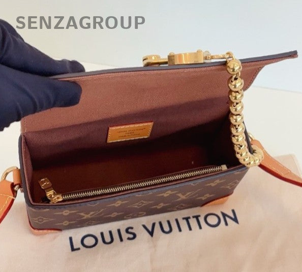 Louis Vuitton Steamer Mini Monogram Shoulder Bag Crossbody Brown Gold Women