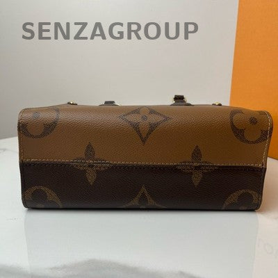 Louis Vuitton ONTHEGO GM Tote Bag Brown Gold Hardware Women's Shoulder Bag