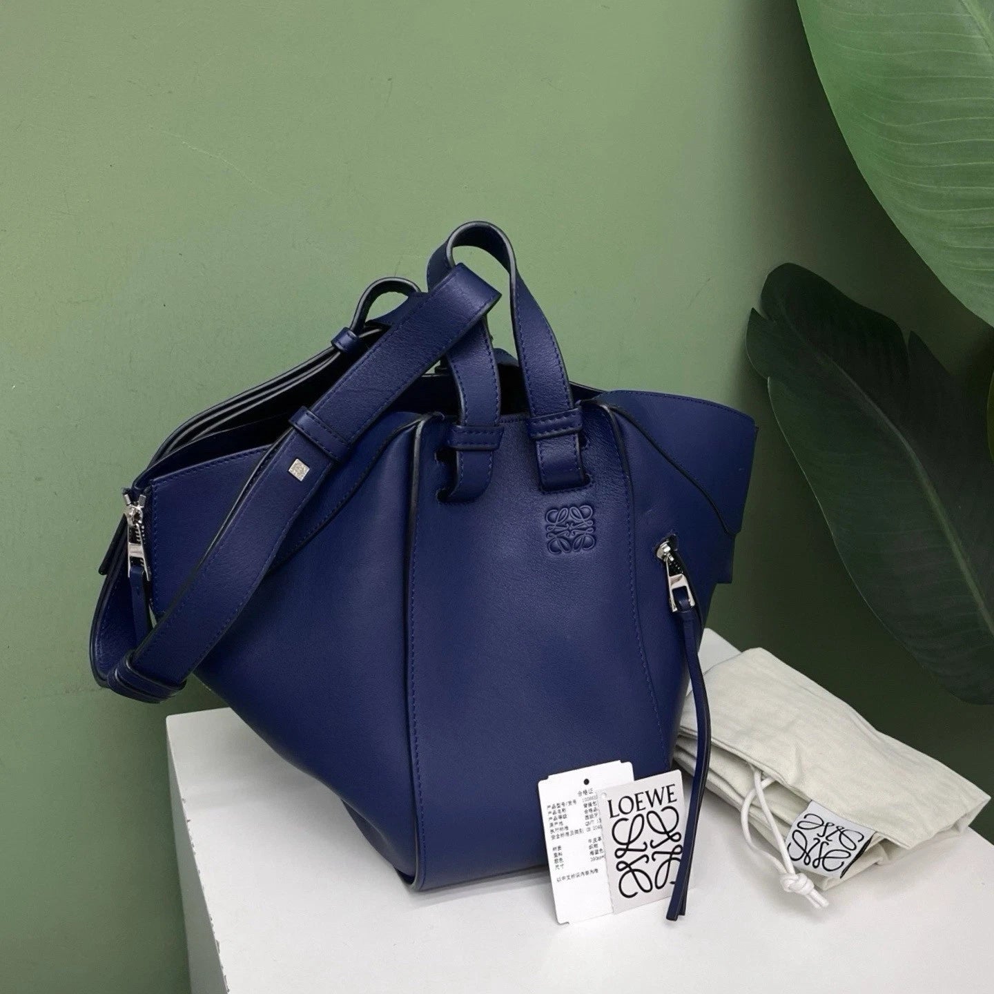 Loewe Hammock Blue Top Handle Bag Crossbody Bag Shoulder Bag Women