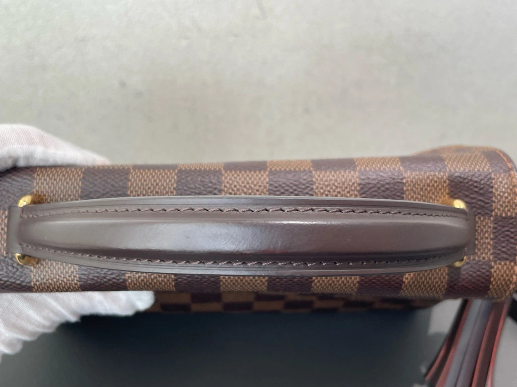 Louis Vuitton Croisette Damier Brown Gold Crossbody Top Handle Excellent