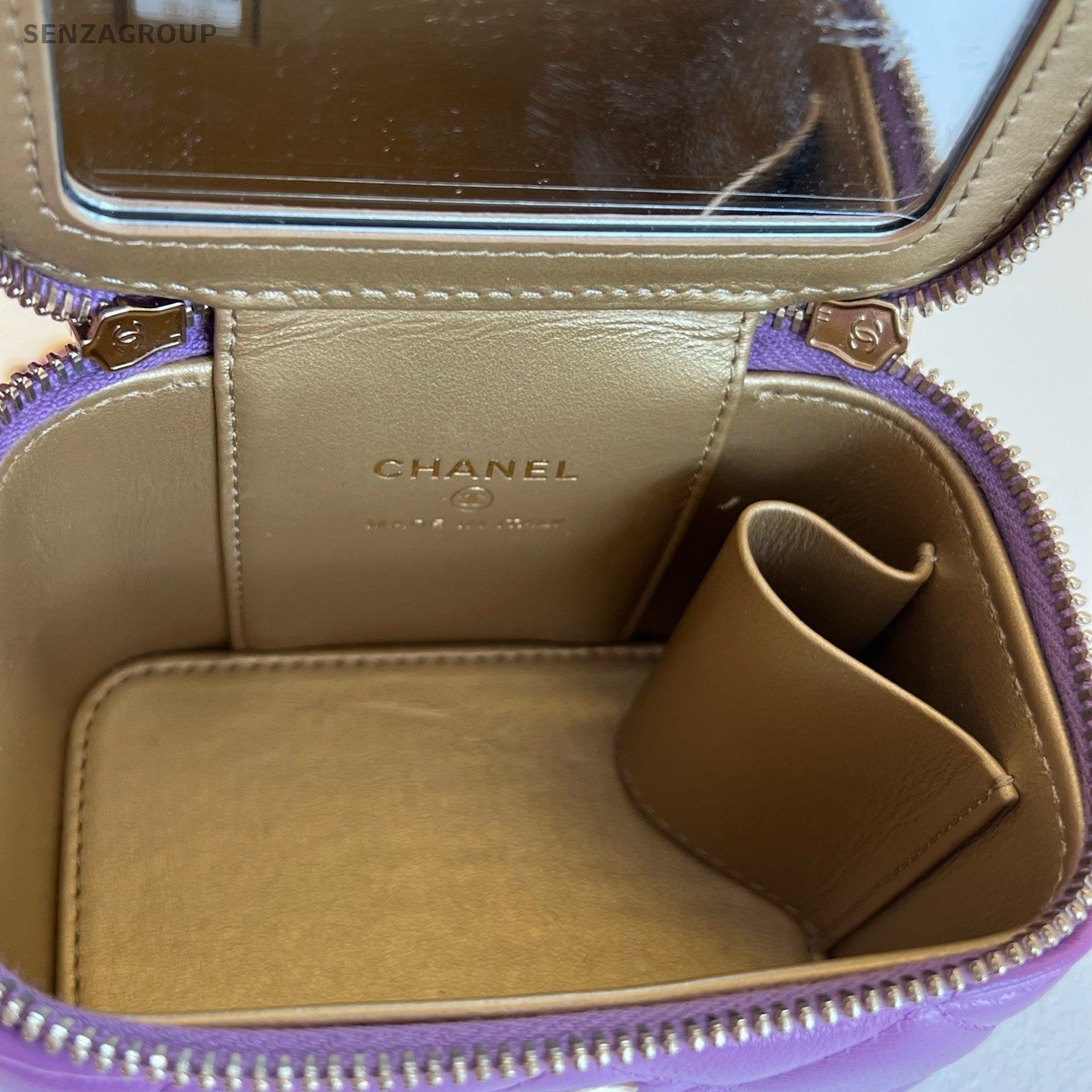 CHANEL 22S Box Lambskin Chain SHoulder bag Crossbody Women Purple Gold