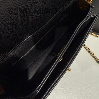 Chanel Black Gold CF Mini Chain Shoulder Crossbody Bag for Women