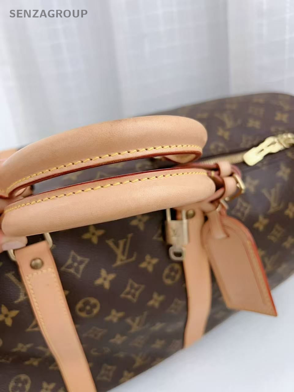 LouisVuitton Keepall 55 Monogram Shoulder Crossbody Bag Brown Travel bag
