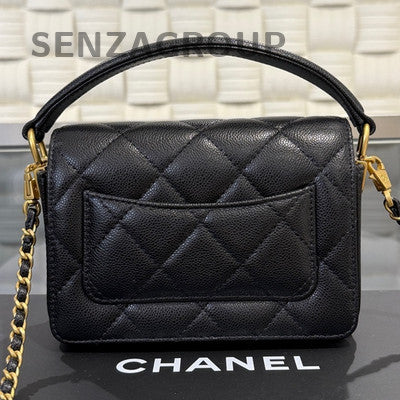 Chanel Black Gold CF Mini Chain Shoulder Crossbody Bag for Women