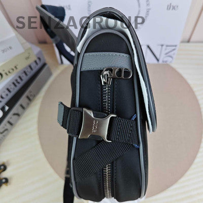Dior Sacai Leather & Nylon Crossbody Chest Bag Unisex Fashion