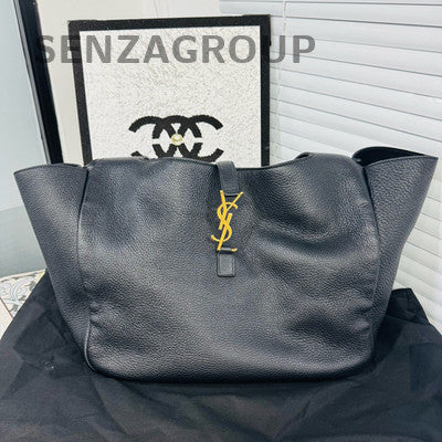 YSL Saint Laurent Black Gold Bea Tote Shoulder Bag Classic Women's