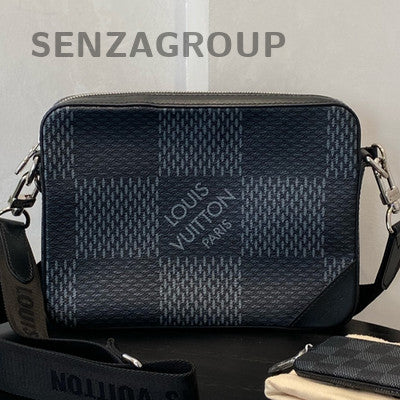 Louis Vuitton Trio Monogram Canvas Men's Zipper Crossbody Bag
