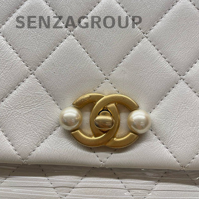 Chanel Quilted Calfskin Gold Chain Shoulder Bag - Classic Women's