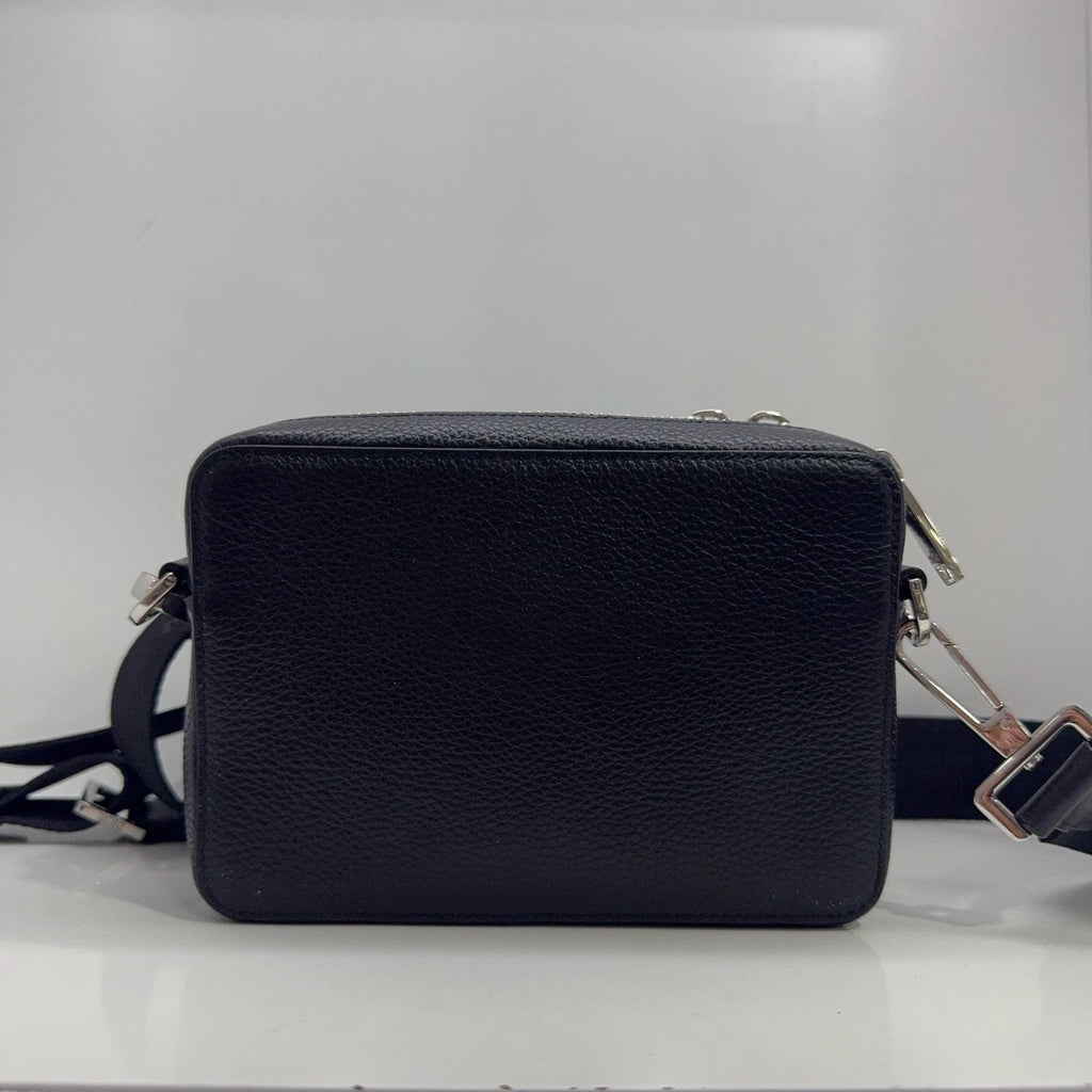 Dior x Shawn Bee Embroidered Leather Crossbody Shoulder Bag For Women Black