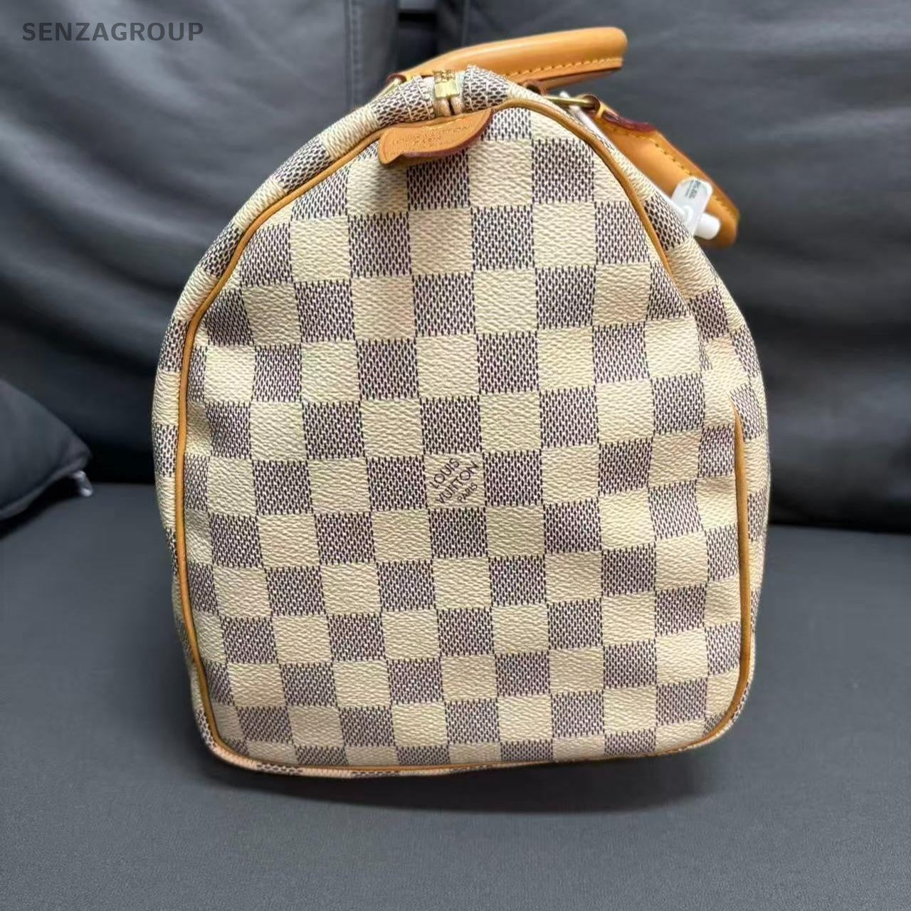SJ0001 Louis Vuitton Speedy 30 white damier