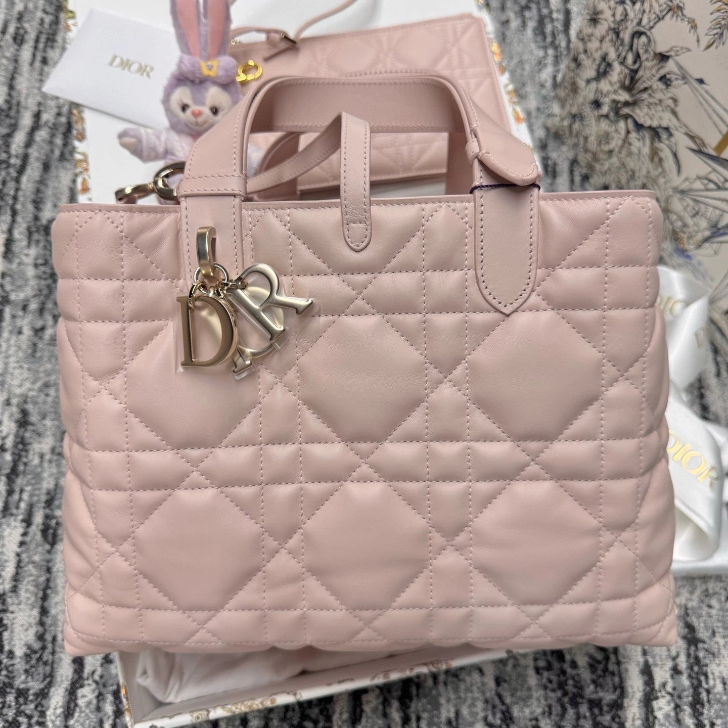 Dior Toujours Medium Horizontal Pink Tote Bag For Women