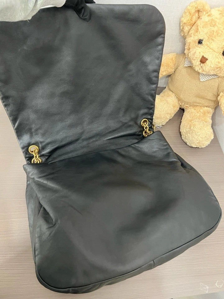 YSL Saint Laurent Black Gold Large Jamie Shoulder Bag For Women