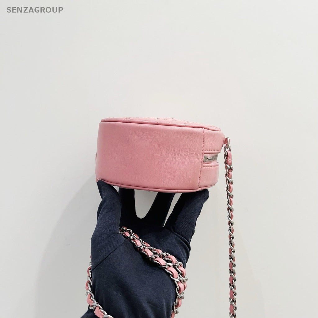 CHANEL Enamel clasp Lambskin Chain Shoulder bag Crossbody Pink Women