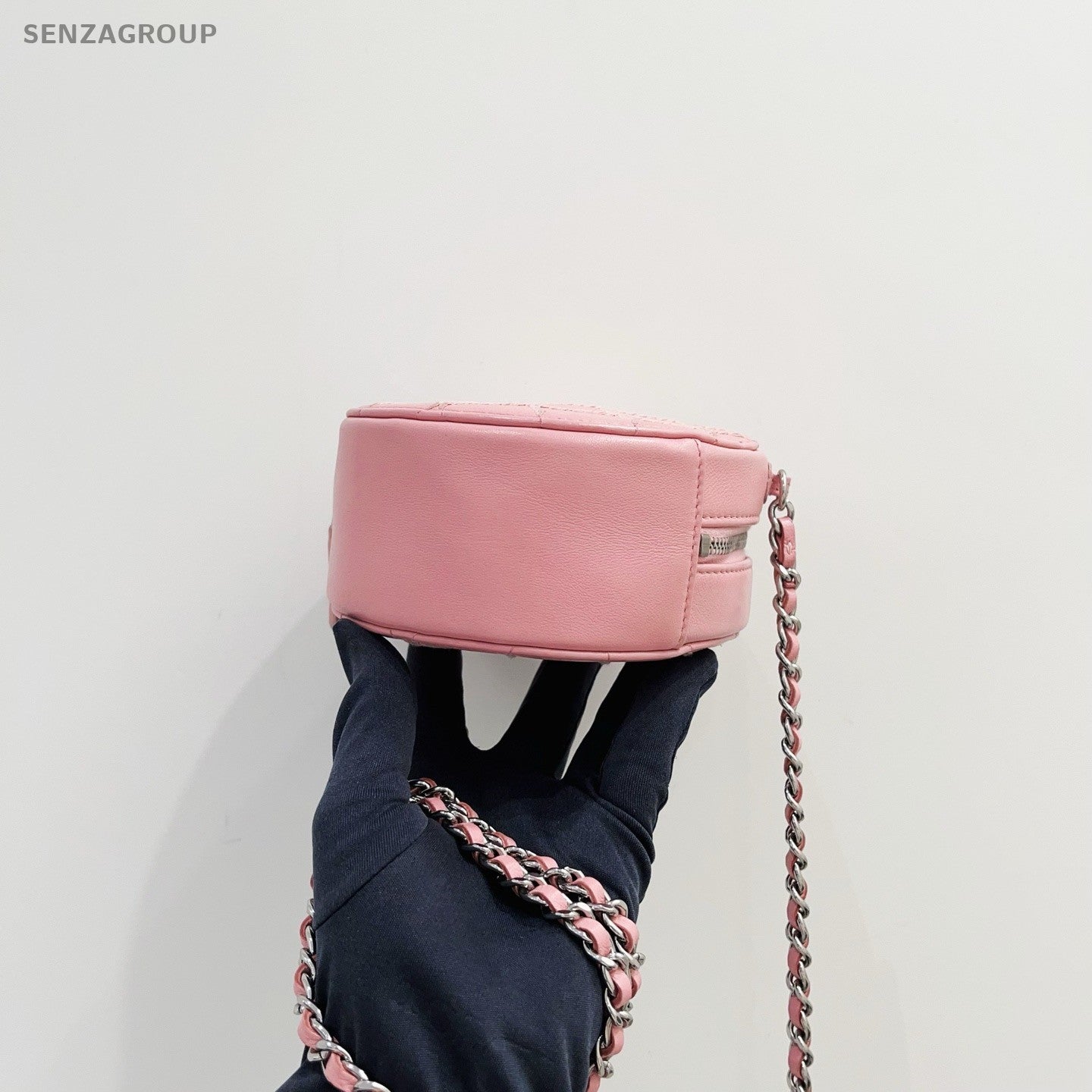 CHANEL Enamel clasp Lambskin Chain Shoulder bag Crossbody Pink Women
