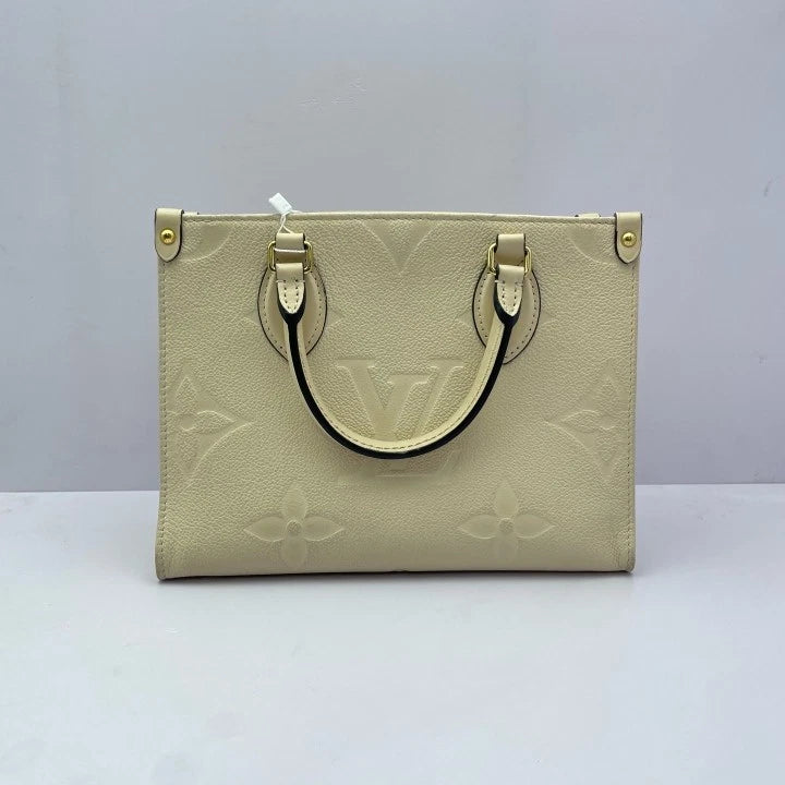 Louis Vuitton OnTheGo Small Ivory Tote Bag For Women