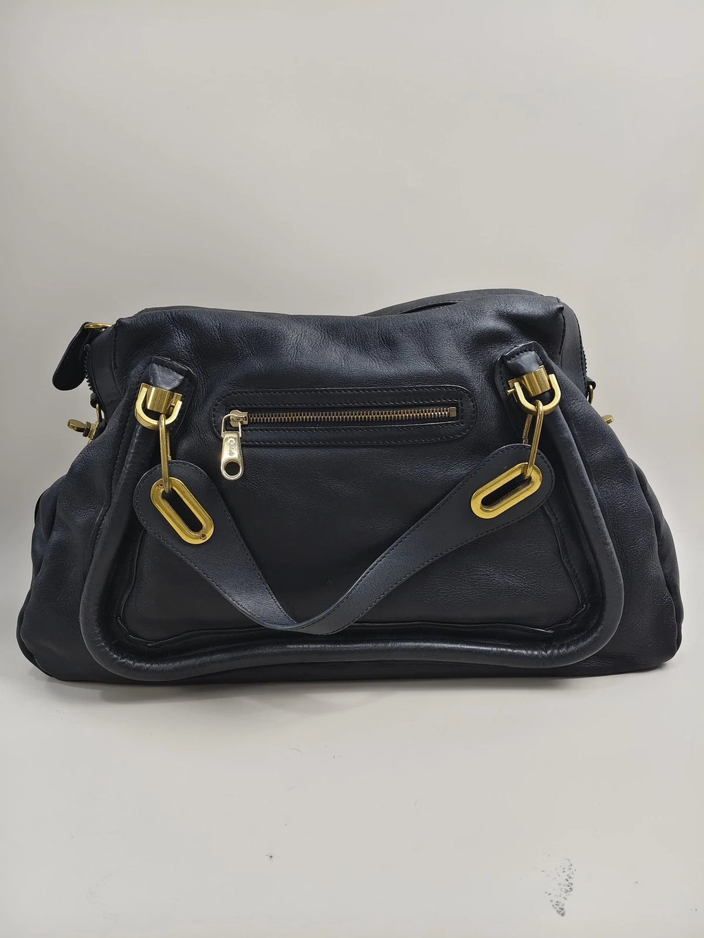 Chloe Paraty Large Black Leather Shoulder Bag For Women