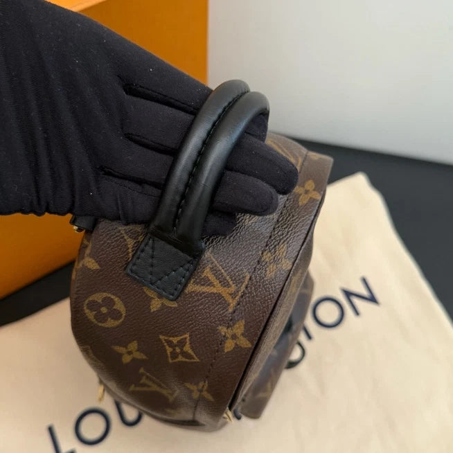 Louis Vuitton Palm Springs Mini Monogram Backpack Brown Gold Unisex Adults D