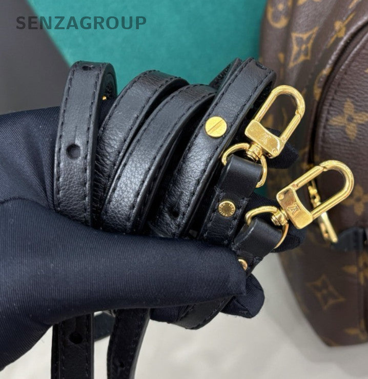 Louis Vuitton Monogram Mini Backpack Brown Gold Women Classic