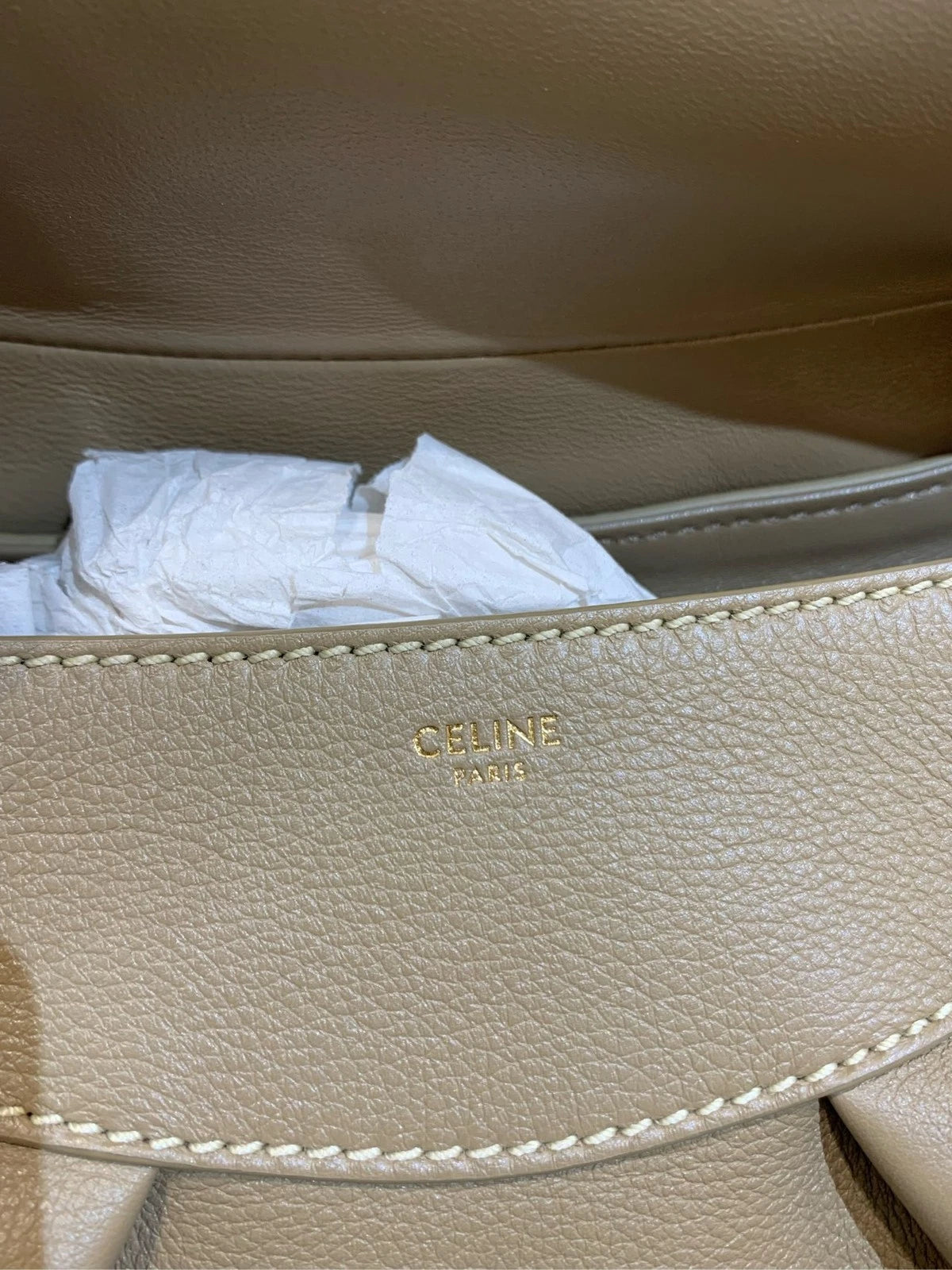 CELINE POLLY Beige Shoulder Handbag For Women