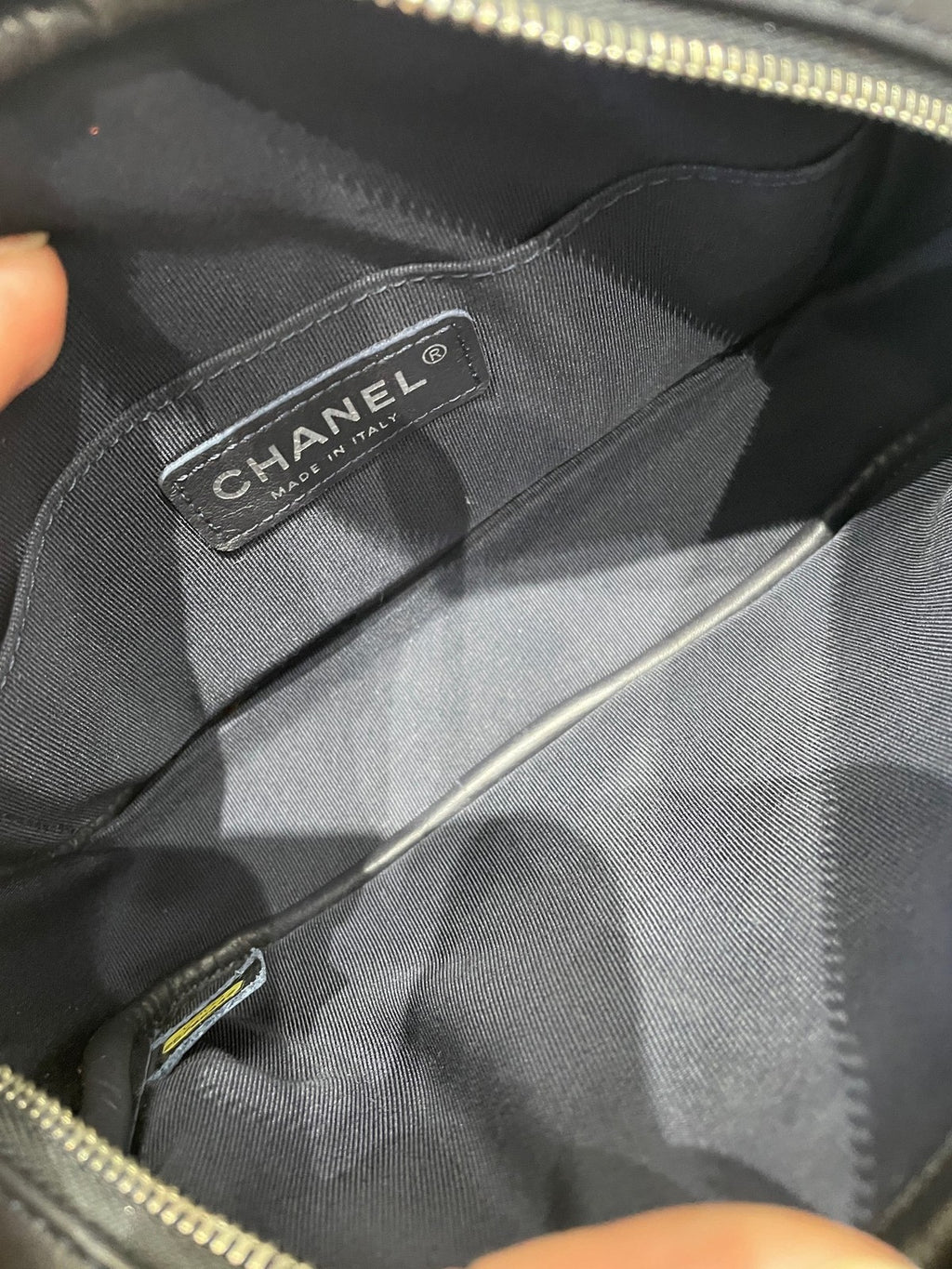 Chanel Navy Blue Silver Hardware Tassel Camera Bag Chain Shoulder Crossbody