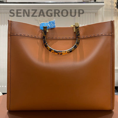 Fendi Sunshine Tote Bag Brown Handbag Shoulder Crossbody Classic Women