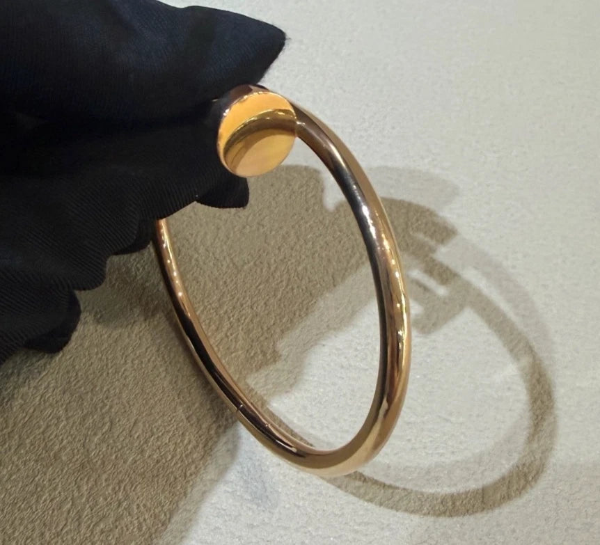 Excellent Cartier Juste Un Clou 18k Rose Gold Classic Bangle Bracelet Size16