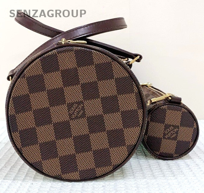 Louis Vuitton Papillon Damier Ebene Handbag Purse Shoulder bag Brown