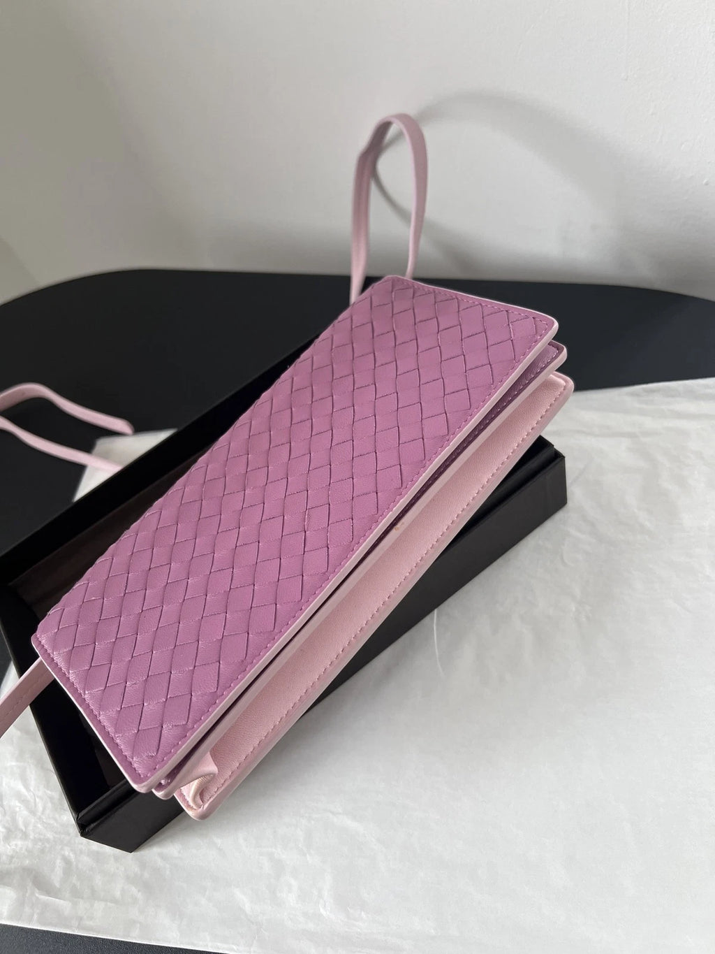 Bottega Veneta WOC Intrecciato Pink Purple 2-Way Shoulder Bag Crossbody