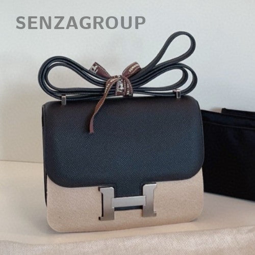 Hermes Constance Mini Epsom Leather Shoulder Bag Crossbody Black Women Classic