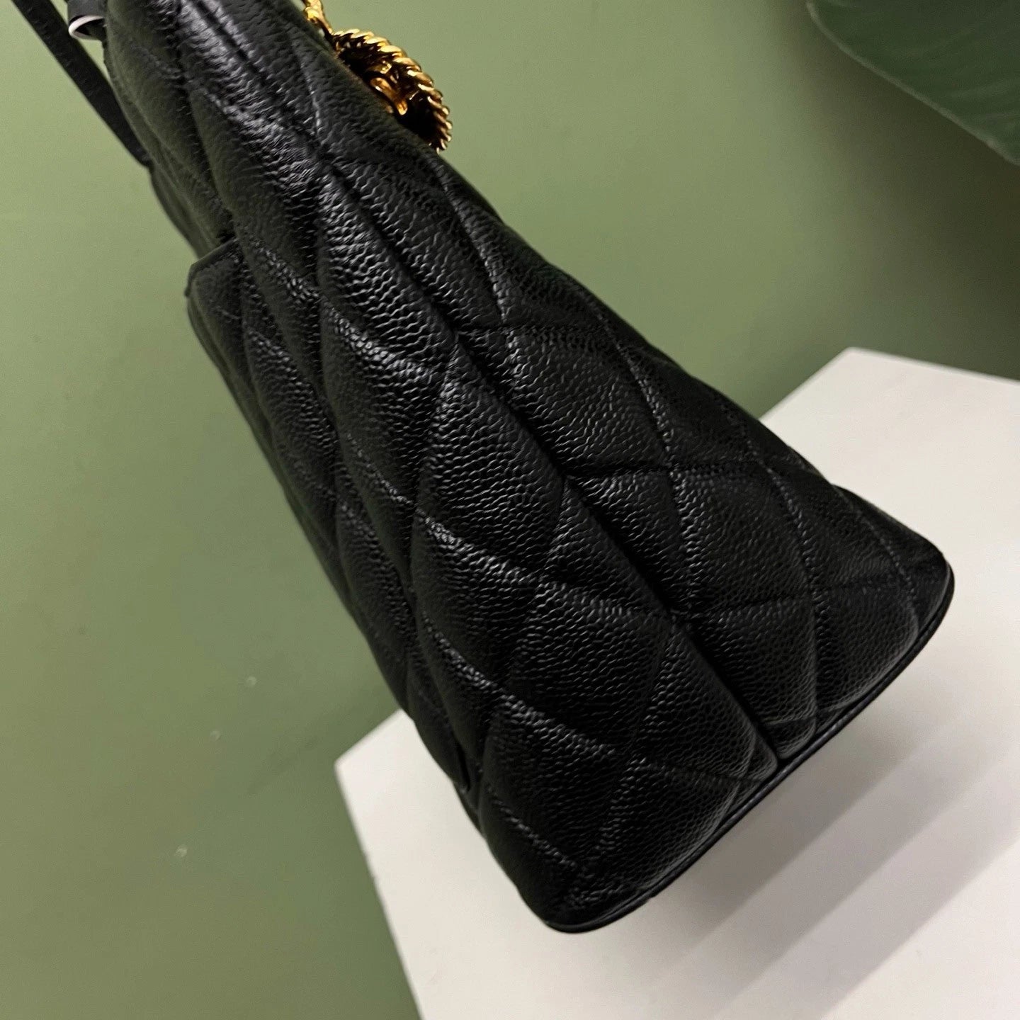 Chanel Medallion Tote Black Gold Top Handle Bag Shoulder Bag Women Classic
