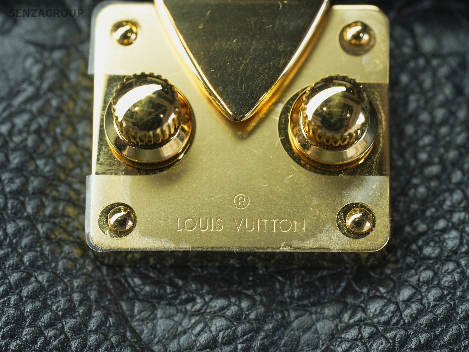 Louis Vuitton Black Monogram Empreinte NANO Madeleine Chain Shoulder bag Women