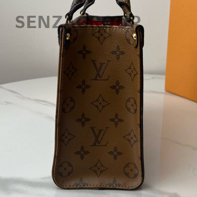Louis Vuitton ONTHEGO GM Tote Bag Brown Gold Hardware Women's Shoulder Bag