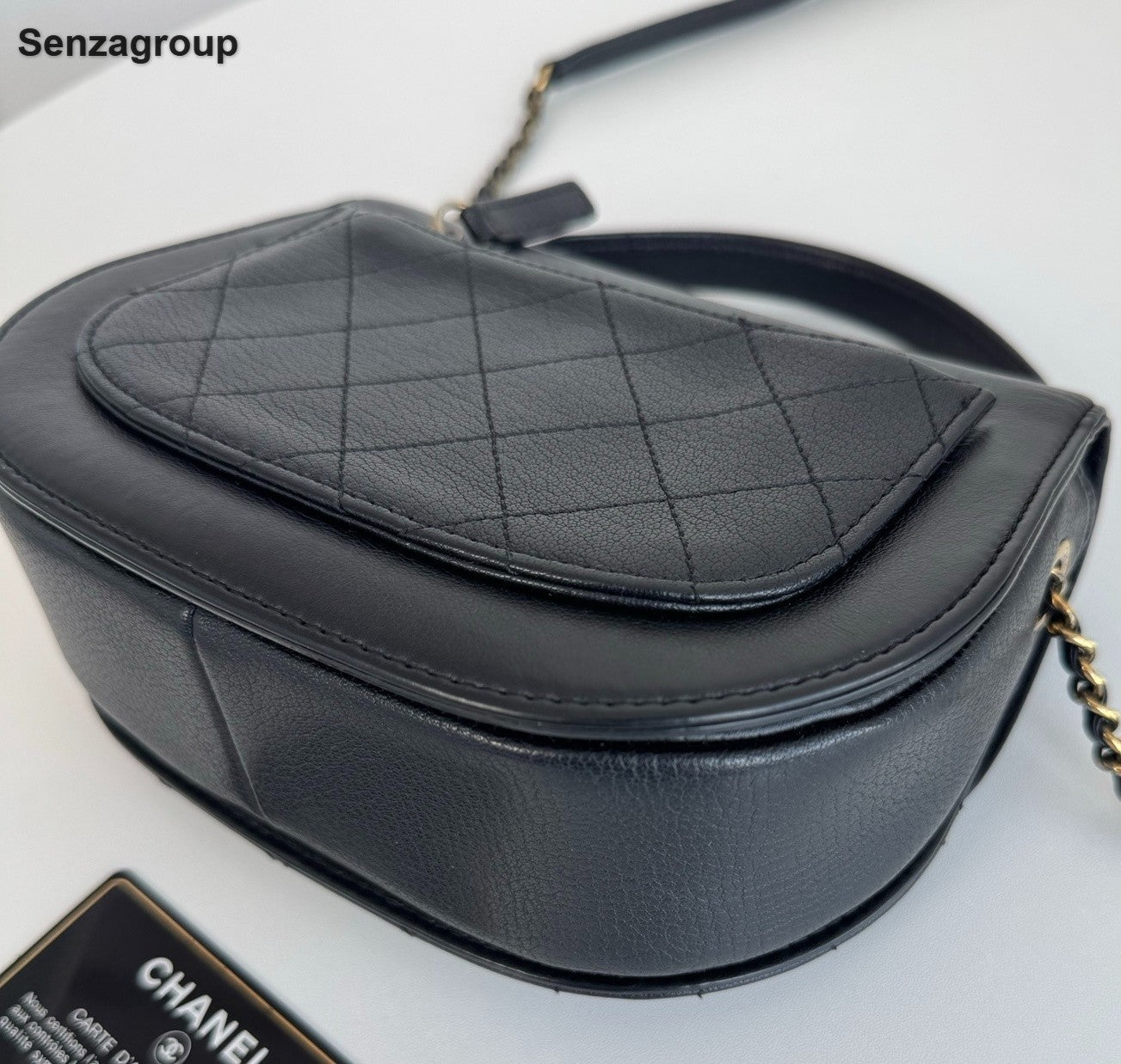 Chanel Cuba Calfskin Top Handle Crossbody Black Gold Women Classic Fashion