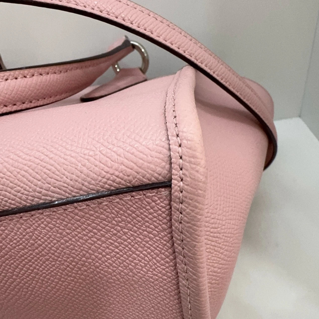 Coach Pink Grain Calfskin Shoulder Handbag Crossbody Bag For Women