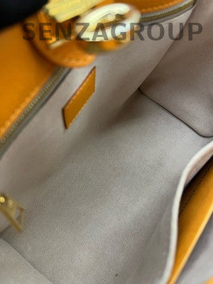 Louis Vuitton Orange Handbag with Gold Buckle - Classic & Stylish Women's Bag