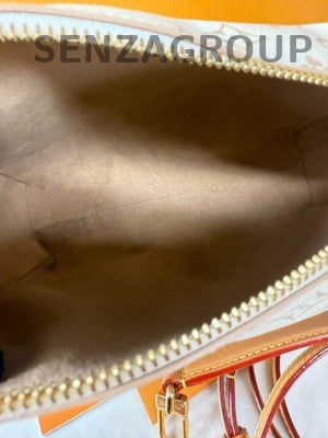 Louis Vuitton Monogram Soft Trunk Bag Medium White & Orange Women's
