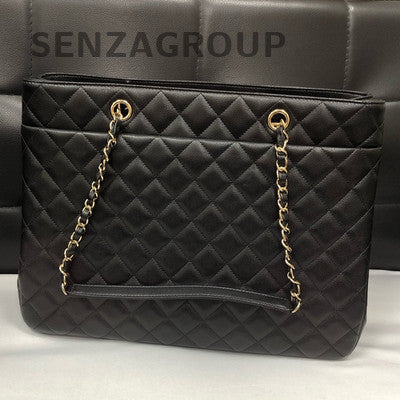 Chanel Black Gold Calfskin Chain Shoulder Bag - Women's Fashion Shopping Tote