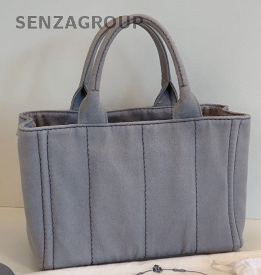 Prada Beach 2Way Gray Silver Handbag Shoulder Bag Used Women Classic