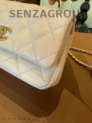 Chanel Coco Crush Quilted Pink Gold Shoulder Bag - Fashion Women