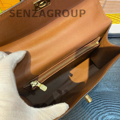 Louis Vuitton Monogram Kelly Handbag Brown Classic Women's Bag
