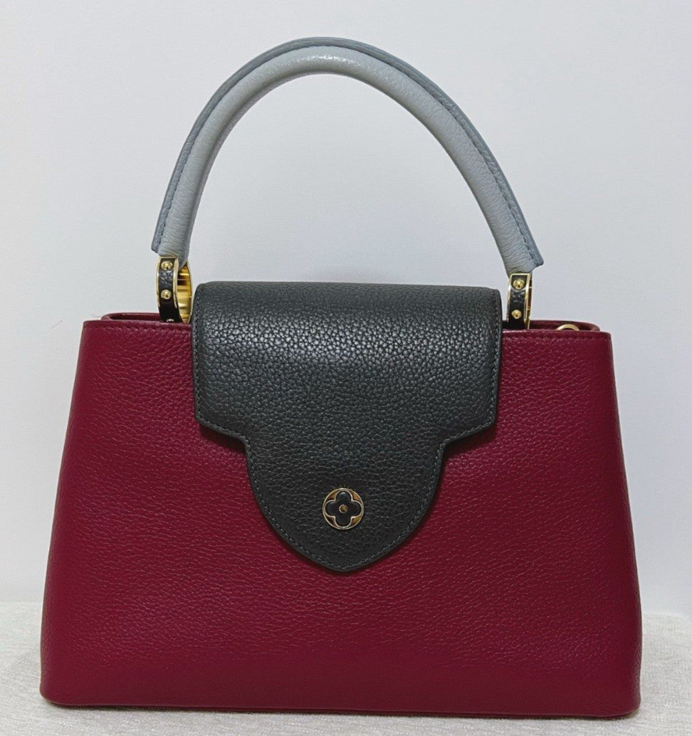 Louis Vuitton Capucines MM Top Handle 2way Shoulder Handbag Red Women